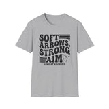 Soft Arrows, Strong Aim Shirt, Funny Combat Archery Shirt, Archery Gift, Archer Tee, Combat Archery Gift