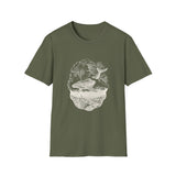 Surreal Ocean Shirt, Sky Whale Illusion Art Tee, Whale Sea Life Tee, Beach Lover Gift