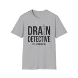Drain Detective Shirt, Funny Plumber Shirt, Plumber Gift, Plumbing Tee, Tradesman Gift