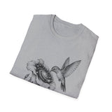 Surreal Bird Shirt, Hummingbird Galaxy Illusion Art Tee, Bird Lover Gift, Birdwatching Tee