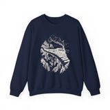 Surreal Music Sweatshirt, Piano Key Train Bridge Illusion Art Crewneck, Musician Gift, Piano Guitar Tee