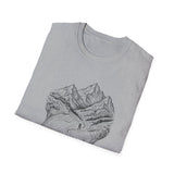Surreal Hiker Shirt, Map to Mountains Illusion Art Tee, Hiker Gift, Hiking Tee, Outdoor Lover Gift