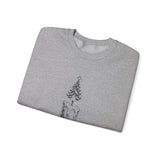 Surreal Christmas Sweatshirt, Christmas Tree Candle Illusion Art Crewneck, Christmas Gift, Winter Holiday Sweater
