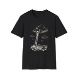 Surreal Fantasy Shirt, Lantern Ladder Cloud Illusion Art Tee, Whimsical Dreamer Tee, Fantasy Lover Gift