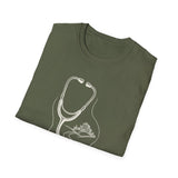 Surreal ER Nurse Shirt, Stethoscope to Road Illusion Art Tee, ER Nurse Gift, Emergency Nurse Tee, Nurse Week Gift
