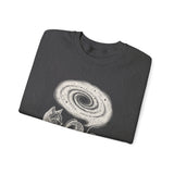 Surreal Cat Sweatshirt, Yarn Galaxy Illusion Art Crewneck, Cat Lover Gift, Vintage Engraving Cat Tee