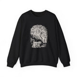 Surreal Cat Sweatshirt, Shadow Tiger Illusion Art Crewneck, Cat Lover Gift, Vintage Engraving Cat Tee