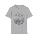 Surreal Cat Shirt, Cloud Cat Illusion Art Tee, Cat Lover Gift, Vintage Engraving Cat Tee