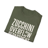 Zucchini Overflow Department Shirt, Funny Vegetable Gardener Shirt, Gardener Gift, Gardening Tee, Vegetable Garden Gift