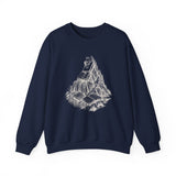 Surreal Bookish Sweatshirt, Book Mountains Illusion Art Crewneck, Book Lover Gift, Reader Tee, Dark Academia Shirt