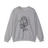 Surreal Garden Sweatshirt, Rose Staircase Illusion Art Crewneck, Gardener Gift, Botanical Plant Tee