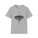 Surreal Celestial Shirt, Umbrella Full of Stars Illusion Art Tee, Moon Phase Tee, Mystical Witchy Gift