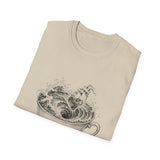 Surreal Tea Shirt, Teacup Whirlpool Illusion Art Tee, Tea Lover Gift, Vintage Engraving Tee