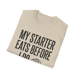 My Starter Eats Before I Do Shirt, Funny Sourdough Shirt, Sourdough Starter Gift, Bread Baker Tee, Homestead Baking Gift