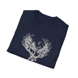 Surreal Christmas Shirt, Reindeer Forest Antlers Illusion Art Tee, Christmas Gift, Winter Holiday Tee