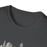 Surreal Chess Club Shirt, Chessboard to City Illusion Art Tee, Chess Player Gift, Chess Tee, Chess Lover Gift
