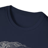 Surreal Bookish Shirt, Book Boat Illusion Art Tee, Book Lover Gift, Reader Tee, Dark Academia Shirt