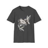 Surreal Bird Shirt, Hummingbird Galaxy Illusion Art Tee, Bird Lover Gift, Birdwatching Tee