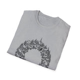 Surreal Christmas Shirt, Wreath Village Illusion Art Tee, Christmas Gift, Winter Holiday Tee