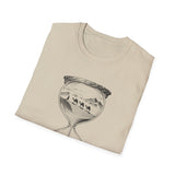Surreal Travel Shirt, Hourglass Desert Ocean Illusion Art Tee, Adventure Gift, Wanderlust Tee