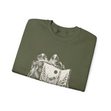 Surreal Christmas Sweatshirt, Gift Box Forest Door Illusion Art Crewneck, Christmas Gift, Winter Holiday Sweater