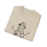 Surreal Christmas Shirt, Snowman Mountain Illusion Art Tee, Christmas Gift, Winter Holiday Tee