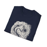 Surreal Celestial Shirt, Milky Way Teapot Illusion Art Tee, Moon Phase Tee, Mystical Witchy Gift
