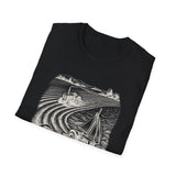 Surreal Farmer Shirt, Furrows to Waves Illusion Art Tee, Farmer Gift, Farm Tee, Homestead Gift