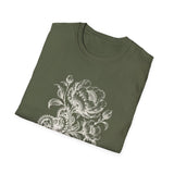 Surreal Engineer Shirt, Blooming Gears Illusion Art Tee, Engineer Gift, Mechanic Tee, Vintage Engraving Tee