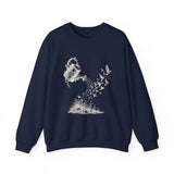 Surreal Garden Sweatshirt, Watering Can Birds Illusion Art Crewneck, Gardener Gift, Botanical Plant Tee