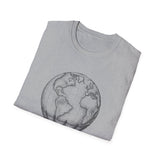 Surreal Travel Shirt, Globe Hot Air Balloon Illusion Art Tee, Adventure Gift, Wanderlust Tee