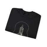 Surreal Bookish Sweatshirt, Candle River Illusion Art Crewneck, Book Lover Gift, Reader Tee, Dark Academia Shirt