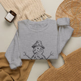 Surreal Christmas Sweatshirt, Snowman Mountain Illusion Art Crewneck, Christmas Gift, Winter Holiday Sweater