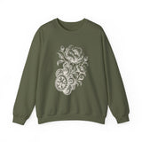 Surreal Engineer Sweatshirt, Blooming Gears Illusion Art Crewneck, Engineer Gift, Mechanic Tee, Vintage Engraving Tee