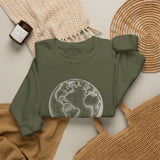 Surreal Travel Sweatshirt, Globe Hot Air Balloon Illusion Art Crewneck, Adventure Gift, Wanderlust Tee