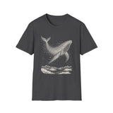Surreal Bird Shirt, Starling Whale Illusion Art Tee, Bird Lover Gift, Birdwatching Tee