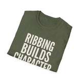 Ribbing Builds Character Shirt, Funny Knitter Shirt, Knitting Gift, Knitter Tee, Yarn Lover Gift