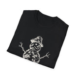 Surreal Christmas Shirt, Snowman Mountain Illusion Art Tee, Christmas Gift, Winter Holiday Tee