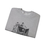 Surreal Christmas Sweatshirt, Gift Box Forest Door Illusion Art Crewneck, Christmas Gift, Winter Holiday Sweater