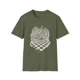 Surreal Chess Club Shirt, Chessboard to City Illusion Art Tee, Chess Player Gift, Chess Tee, Chess Lover Gift