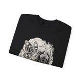 Surreal Celestial Sweatshirt, Moon Phase Moth Illusion Art Crewneck, Moon Phase Tee, Mystical Witchy Gift