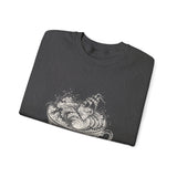 Surreal Tea Sweatshirt, Teacup Whirlpool Illusion Art Crewneck, Tea Lover Gift, Vintage Engraving Tee