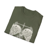 Surreal Cat Shirt, Cat Window City Illusion Art Tee, Cat Lover Gift, Vintage Engraving Cat Tee
