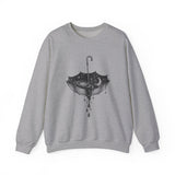 Surreal Celestial Sweatshirt, Umbrella Full of Stars Illusion Art Crewneck, Moon Phase Tee, Mystical Witchy Gift