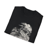 Surreal Bird Shirt, Heron Constellation Illusion Art Tee, Bird Lover Gift, Birdwatching Tee