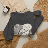 Surreal Bookish Sweatshirt, Endless Library Illusion Art Crewneck, Book Lover Gift, Reader Tee, Dark Academia Shirt
