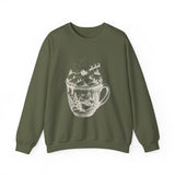 Surreal Christmas Sweatshirt, Hot Cocoa Hills Illusion Art Crewneck, Christmas Gift, Winter Holiday Sweater