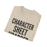 Character Sheet Hoarder Shirt, Funny Game Master Shirt, Tabletop Gamer Gift, RPG Tee, Game Night Gift