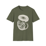 Surreal Cat Shirt, Yarn Galaxy Illusion Art Tee, Cat Lover Gift, Vintage Engraving Cat Tee