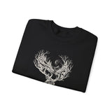 Surreal Christmas Sweatshirt, Reindeer Forest Antlers Illusion Art Crewneck, Christmas Gift, Winter Holiday Sweater